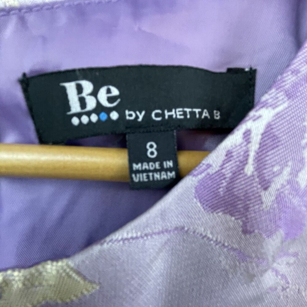 Be by Chetta B Dress 8 Lavender Gold Pleated Fairy Princess Formal Hoco Party - Picture 3 of 8